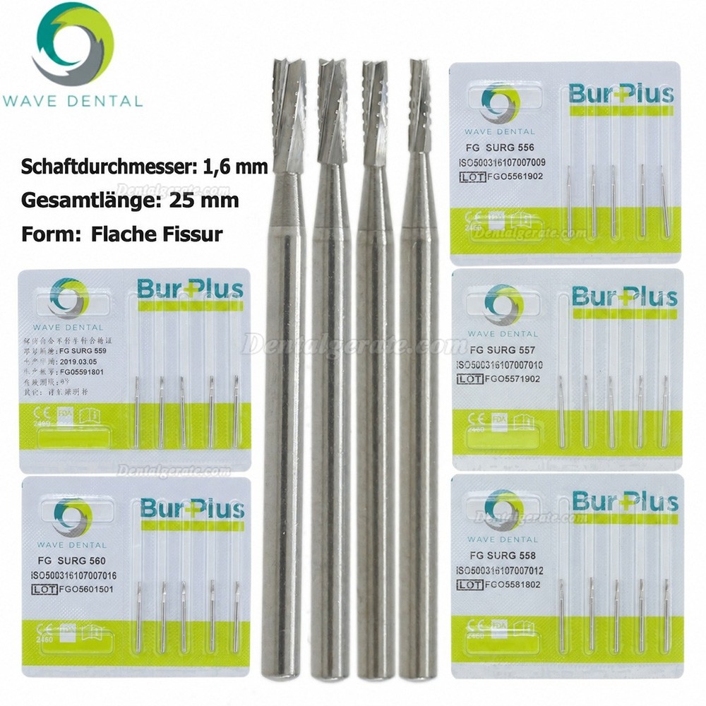10 Stück FG SURG 556 557 558 559 560 FG-Schaft Hartmetallbohrer Zahnmedizin Flache Fissur Zahnbohrer 10 Stück FG SURG 556 557 558 559 560 FG-Schaft Hartmetallbohrer Zahnmedizin Flache Fissur Zahnbohrer